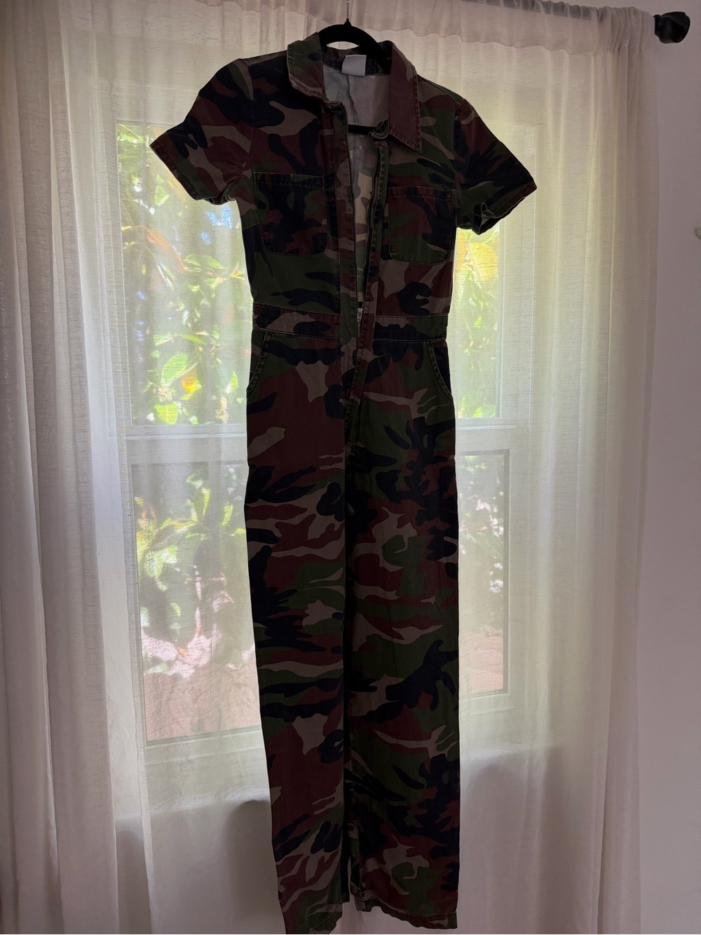 Camo Short-Sleeve Utility Jumpsuit